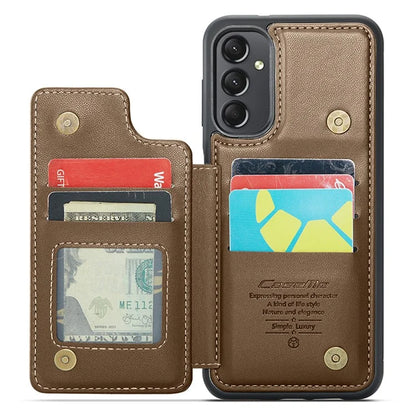 CASEME C22 Series For Samsung Galaxy A24 4G (162.1 x 77.6 x 8.3mm) Phone Case RFID Blocking PU Leather Cover