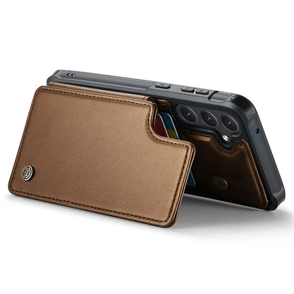 CASEME C22 Series for Samsung Galaxy S23 FE Case Litchi Texture RFID Blocking Kickstand Cover