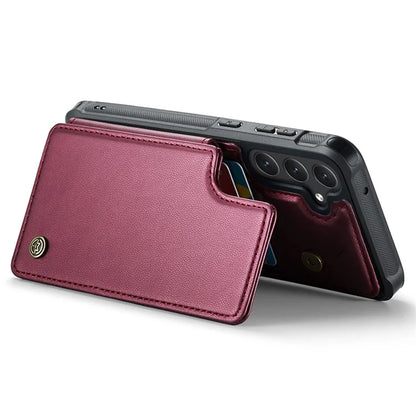 CASEME C22 Series for Samsung Galaxy S23 FE Case Litchi Texture RFID Blocking Kickstand Cover