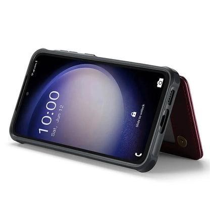 CASEME C22 Series for Samsung Galaxy S23 FE Case Litchi Texture RFID Blocking Kickstand Cover