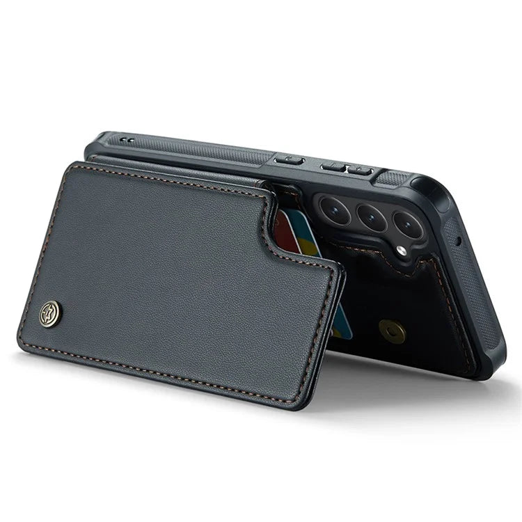 CASEME C22 Series for Samsung Galaxy S23 FE Case Litchi Texture RFID Blocking Kickstand Cover