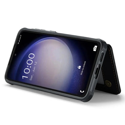 CASEME C22 Series for Samsung Galaxy S23 FE Case Litchi Texture RFID Blocking Kickstand Cover