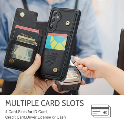 CASEME C22 Series for Samsung Galaxy S23 FE Case Litchi Texture RFID Blocking Kickstand Cover