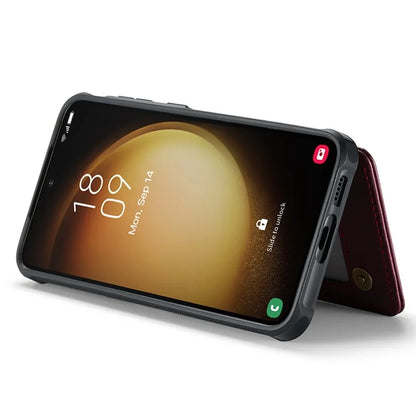 CASEME C22 Series for Samsung Galaxy S23+ Case Litchi Texture Kickstand RFID Blocking Phone Protector