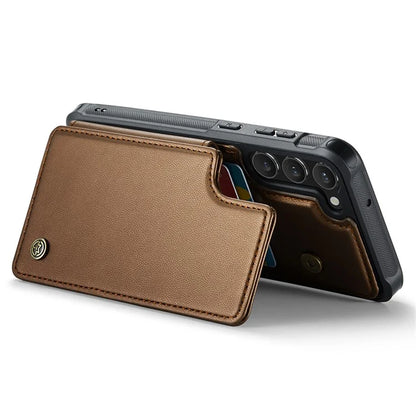 CASEME C22 Series for Samsung Galaxy S23+ Case Litchi Texture Kickstand RFID Blocking Phone Protector