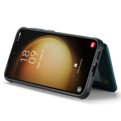 CASEME C22 Series for Samsung Galaxy S23+ Case Litchi Texture Kickstand RFID Blocking Phone Protector