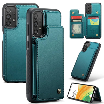 CASEME C22 Series For Samsung Galaxy A33 5G Case Litchi Texture Protective Cover with Card Slots
