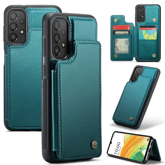 CASEME C22 Series For Samsung Galaxy A33 5G Case Litchi Texture Protective Cover with Card Slots