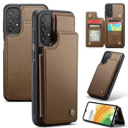 CASEME C22 Series For Samsung Galaxy A33 5G Case Litchi Texture Protective Cover with Card Slots