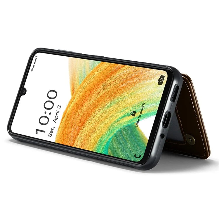 CASEME C22 Series For Samsung Galaxy A33 5G Case Litchi Texture Protective Cover with Card Slots