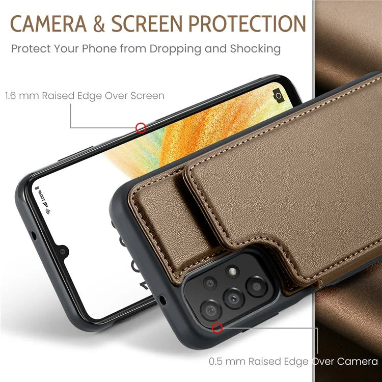 CASEME C22 Series For Samsung Galaxy A33 5G Case Litchi Texture Protective Cover with Card Slots