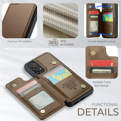 CASEME C22 Series For Samsung Galaxy A33 5G Case Litchi Texture Protective Cover with Card Slots