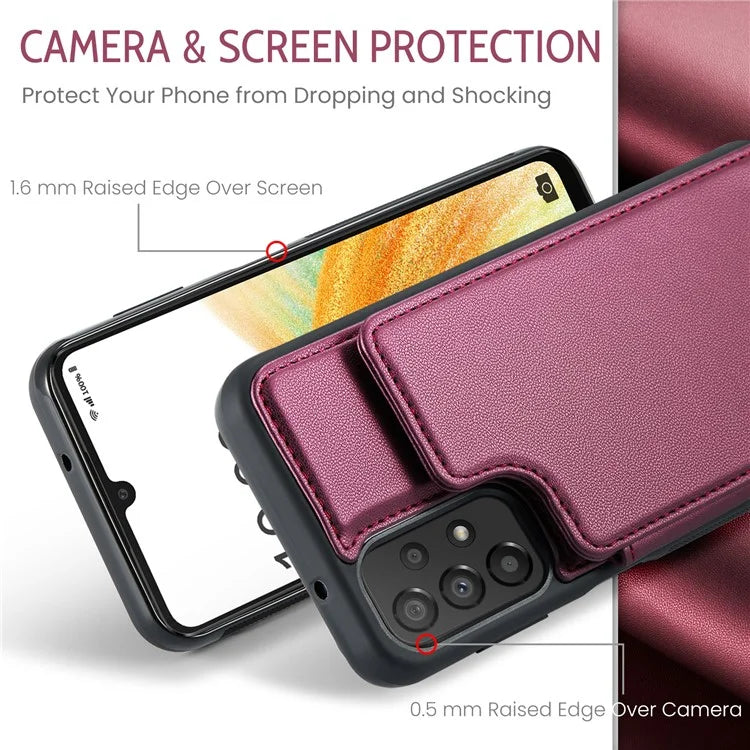 CASEME C22 Series For Samsung Galaxy A33 5G Case Litchi Texture Protective Cover with Card Slots