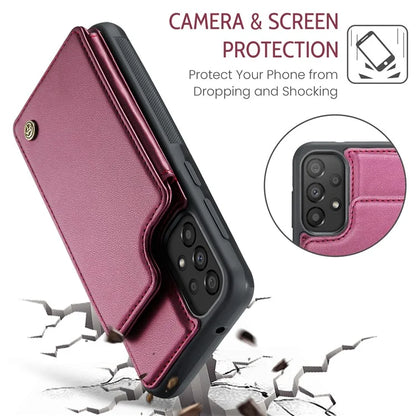 CASEME C22 Series For Samsung Galaxy A33 5G Case Litchi Texture Protective Cover with Card Slots