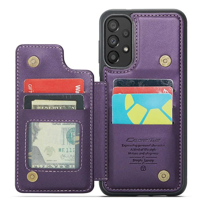 CASEME C22 Series For Samsung Galaxy A33 5G Case Litchi Texture Protective Cover with Card Slots