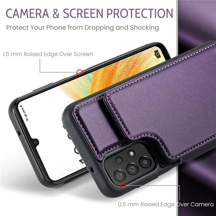 CASEME C22 Series For Samsung Galaxy A33 5G Case Litchi Texture Protective Cover with Card Slots