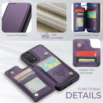 CASEME C22 Series For Samsung Galaxy A33 5G Case Litchi Texture Protective Cover with Card Slots