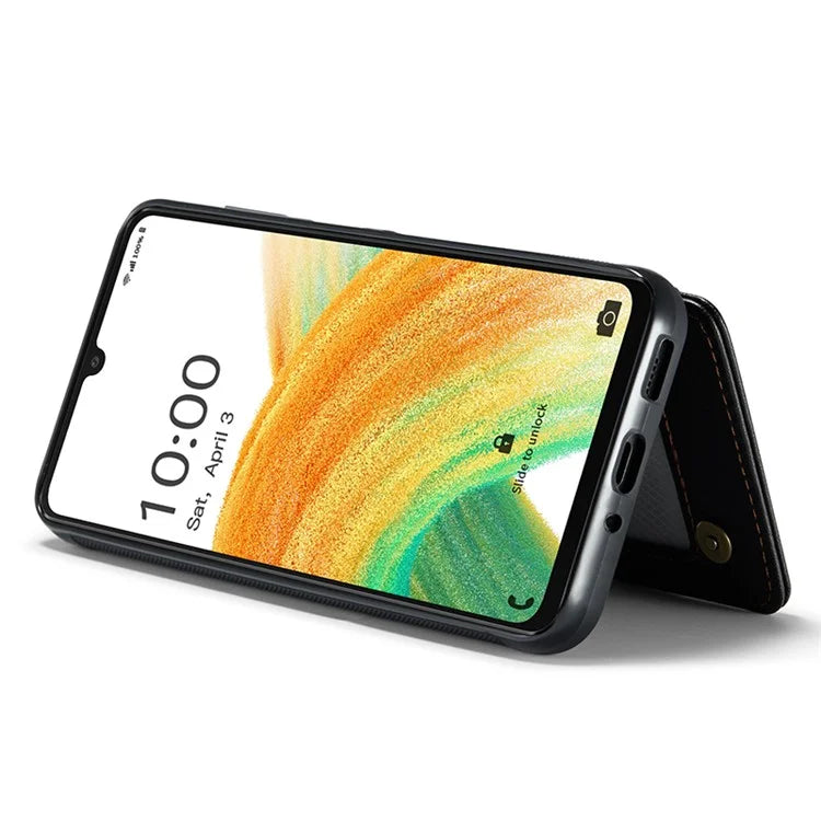 CASEME C22 Series For Samsung Galaxy A33 5G Case Litchi Texture Protective Cover with Card Slots