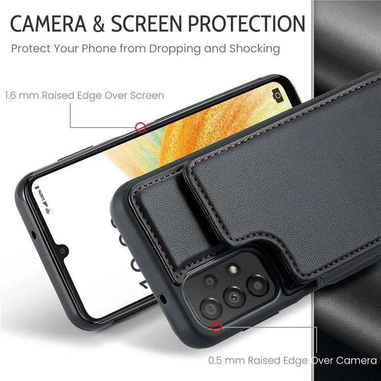 CASEME C22 Series For Samsung Galaxy A33 5G Case Litchi Texture Protective Cover with Card Slots