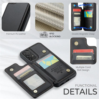 CASEME C22 Series For Samsung Galaxy A33 5G Case Litchi Texture Protective Cover with Card Slots