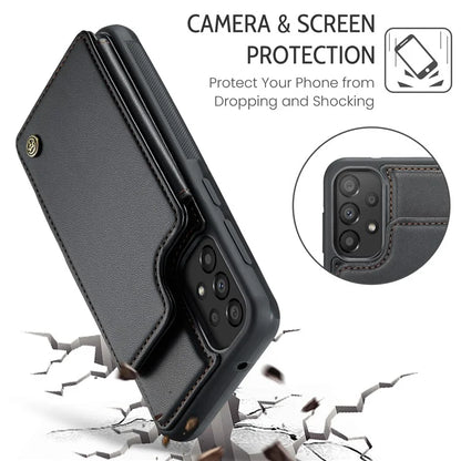 CASEME C22 Series For Samsung Galaxy A33 5G Case Litchi Texture Protective Cover with Card Slots