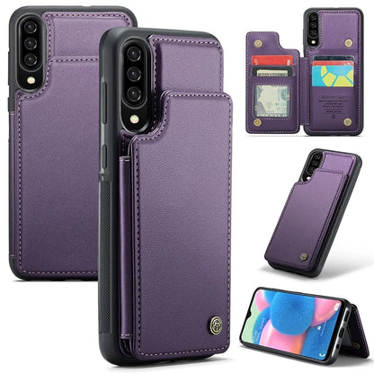 CASEME C22 Series for Samsung Galaxy A50 Case TPU+PU Leather Litchi Texture Kickstand Cover