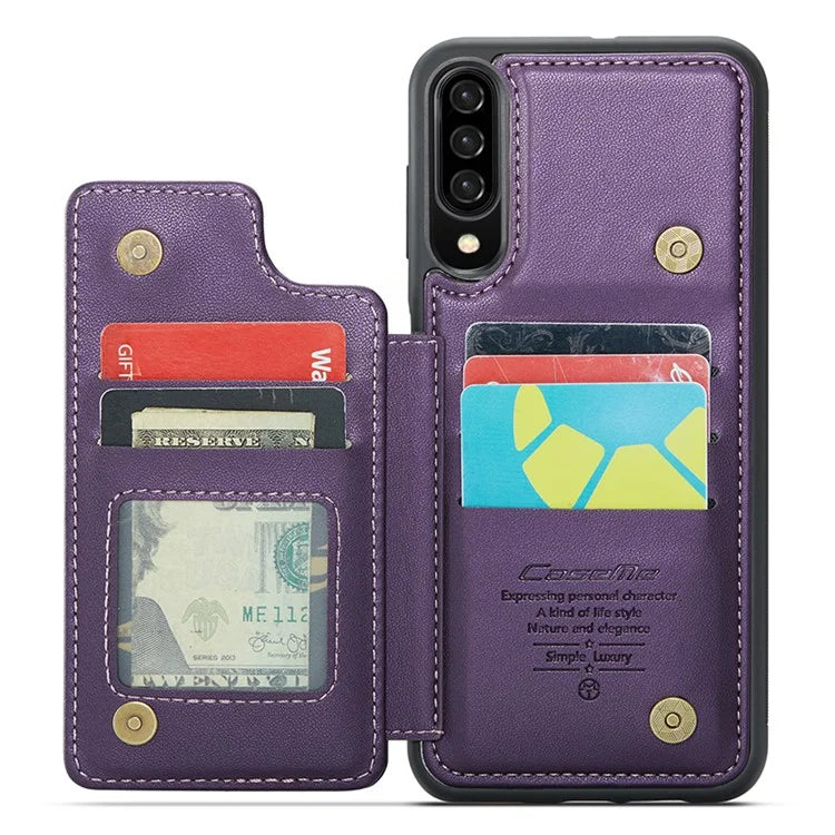CASEME C22 Series for Samsung Galaxy A50 Case TPU+PU Leather Litchi Texture Kickstand Cover