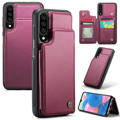 CASEME C22 Series for Samsung Galaxy A50 Case TPU+PU Leather Litchi Texture Kickstand Cover
