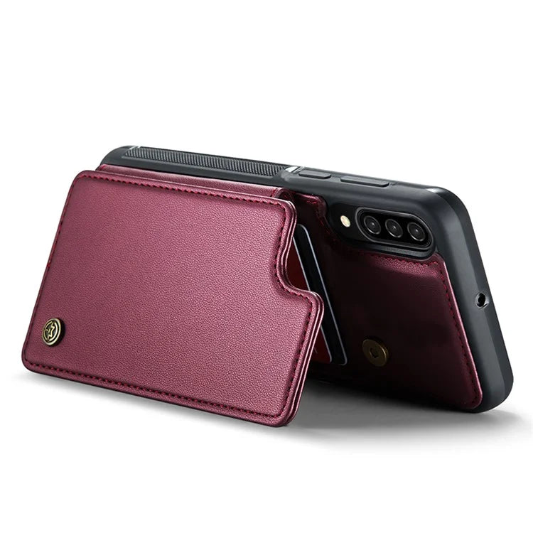 CASEME C22 Series for Samsung Galaxy A50 Case TPU+PU Leather Litchi Texture Kickstand Cover