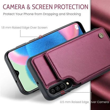 CASEME C22 Series for Samsung Galaxy A50 Case TPU+PU Leather Litchi Texture Kickstand Cover