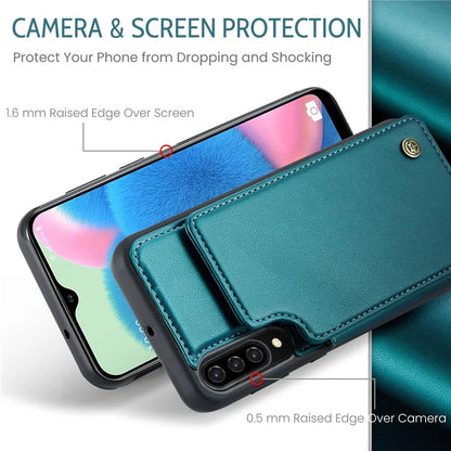 CASEME C22 Series for Samsung Galaxy A50 Case TPU+PU Leather Litchi Texture Kickstand Cover