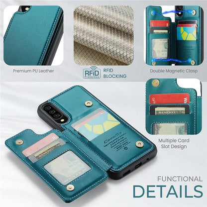 CASEME C22 Series for Samsung Galaxy A50 Case TPU+PU Leather Litchi Texture Kickstand Cover