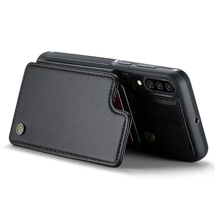 CASEME C22 Series for Samsung Galaxy A50 Case TPU+PU Leather Litchi Texture Kickstand Cover