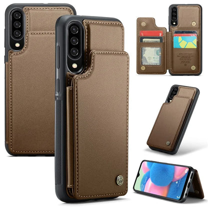 CASEME C22 Series for Samsung Galaxy A50 Case TPU+PU Leather Litchi Texture Kickstand Cover