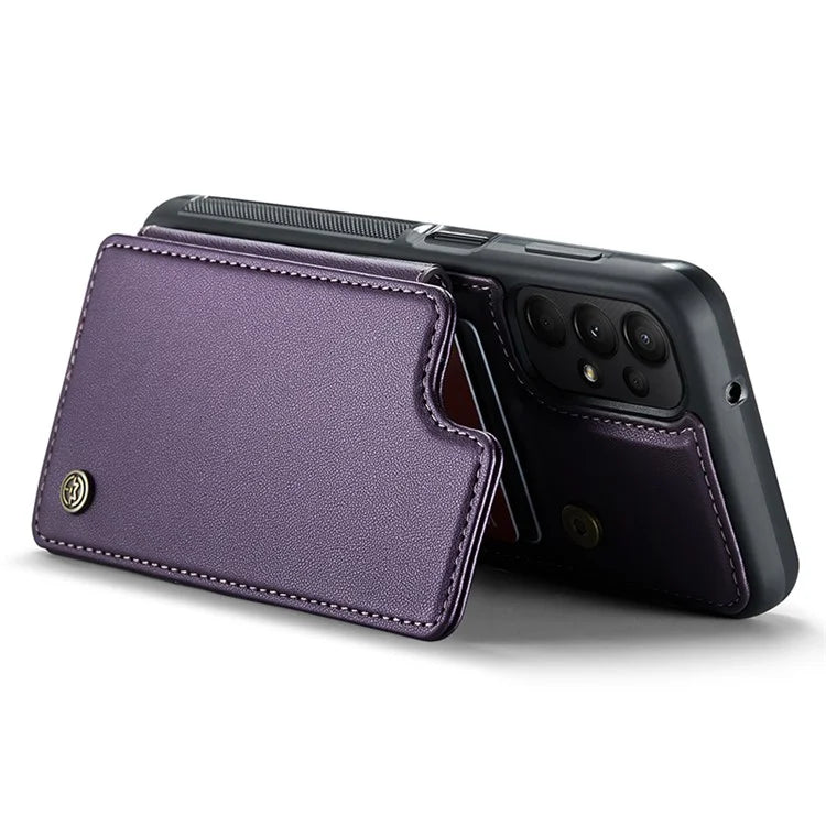 CASEME C22 Series for Samsung Galaxy A13 4G Case Glossy RFID Blocking Phone Shell with Card Holder