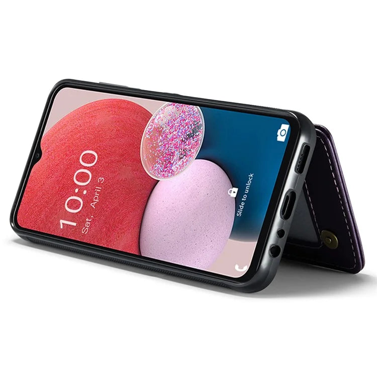 CASEME C22 Series for Samsung Galaxy A13 4G Case Glossy RFID Blocking Phone Shell with Card Holder