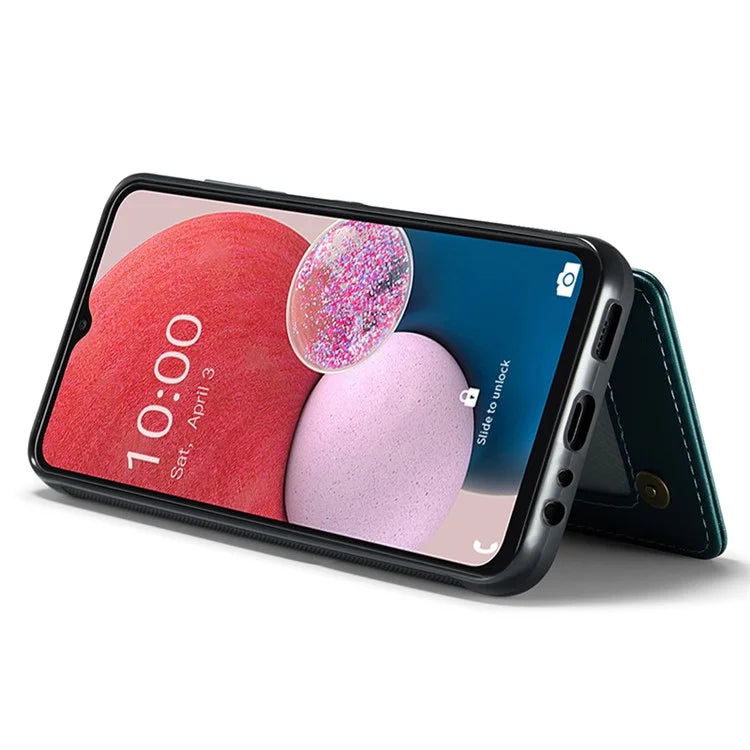 CASEME C22 Series for Samsung Galaxy A13 4G Case Glossy RFID Blocking Phone Shell with Card Holder
