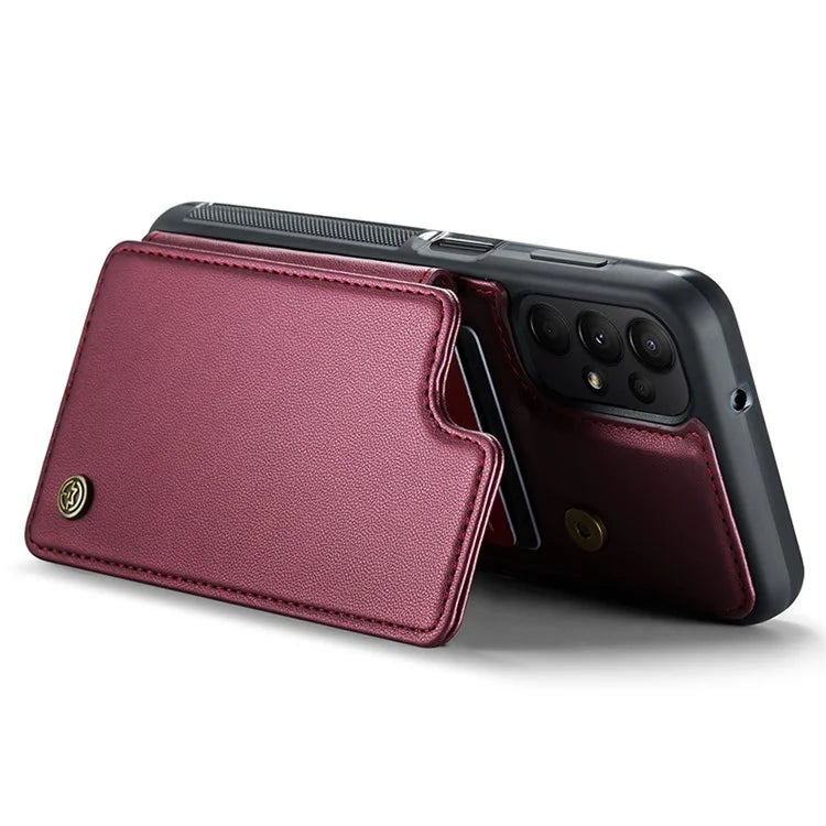 CASEME C22 Series for Samsung Galaxy A13 4G Case Glossy RFID Blocking Phone Shell with Card Holder