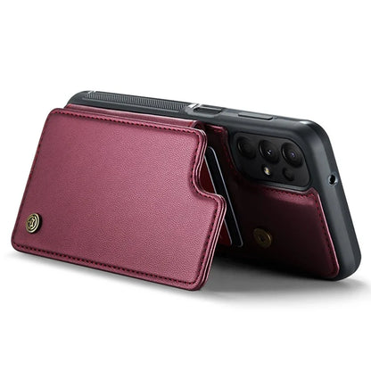 CASEME C22 Series for Samsung Galaxy A13 4G Case Glossy RFID Blocking Phone Shell with Card Holder