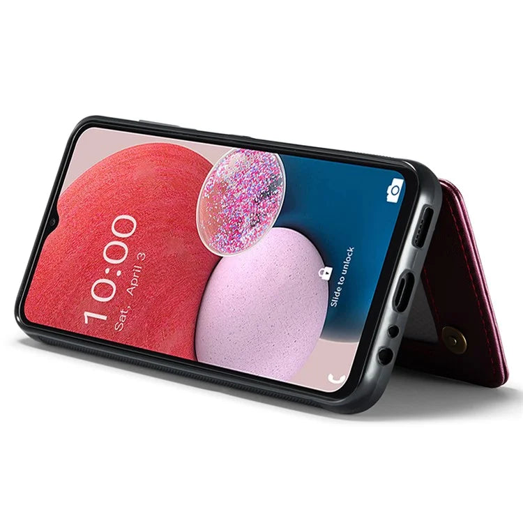 CASEME C22 Series for Samsung Galaxy A13 4G Case Glossy RFID Blocking Phone Shell with Card Holder