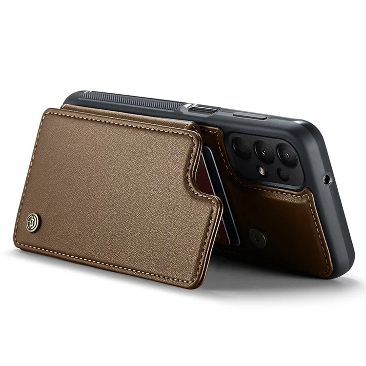 CASEME C22 Series for Samsung Galaxy A13 4G Case Glossy RFID Blocking Phone Shell with Card Holder