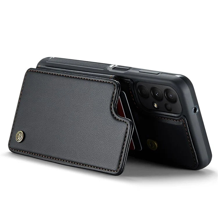 CASEME C22 Series for Samsung Galaxy A13 4G Case Glossy RFID Blocking Phone Shell with Card Holder
