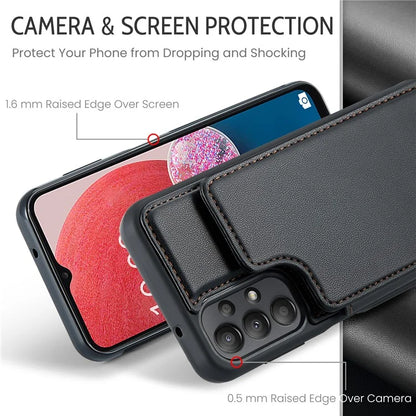 CASEME C22 Series for Samsung Galaxy A13 4G Case Glossy RFID Blocking Phone Shell with Card Holder