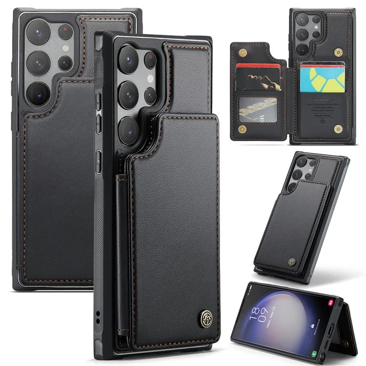 CASEME C22 Series for Samsung Galaxy S23 Ultra Case RFID Blocking Kickstand Smart Phone Protector