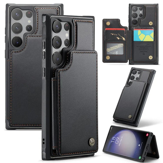 CASEME C22 Series for Samsung Galaxy S23 Ultra Case RFID Blocking Kickstand Smart Phone Protector