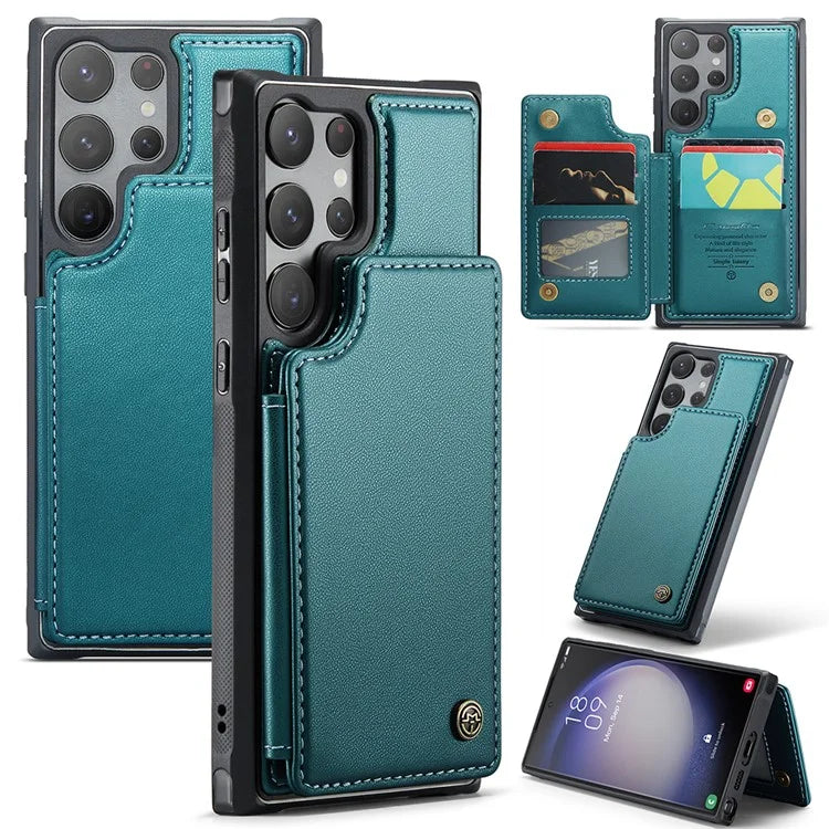 CASEME C22 Series for Samsung Galaxy S23 Ultra Case RFID Blocking Kickstand Smart Phone Protector