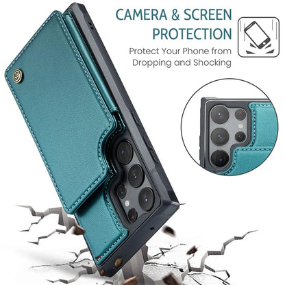 CASEME C22 Series for Samsung Galaxy S23 Ultra Case RFID Blocking Kickstand Smart Phone Protector