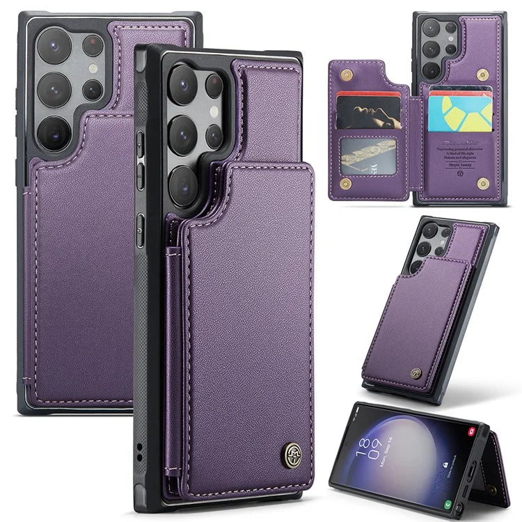 CASEME C22 Series for Samsung Galaxy S23 Ultra Case RFID Blocking Kickstand Smart Phone Protector