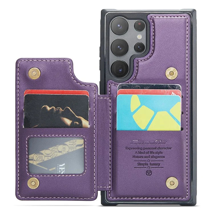 CASEME C22 Series for Samsung Galaxy S23 Ultra Case RFID Blocking Kickstand Smart Phone Protector