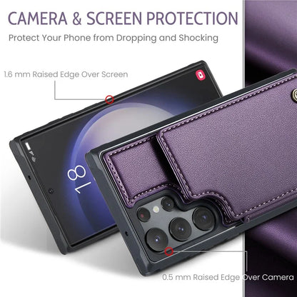 CASEME C22 Series for Samsung Galaxy S23 Ultra Case RFID Blocking Kickstand Smart Phone Protector